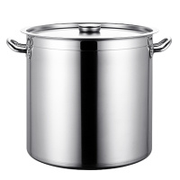 304不锈钢桶商用汤锅带盖大汤锅大容量储水桶汤锅直径40高度40特厚底 50L