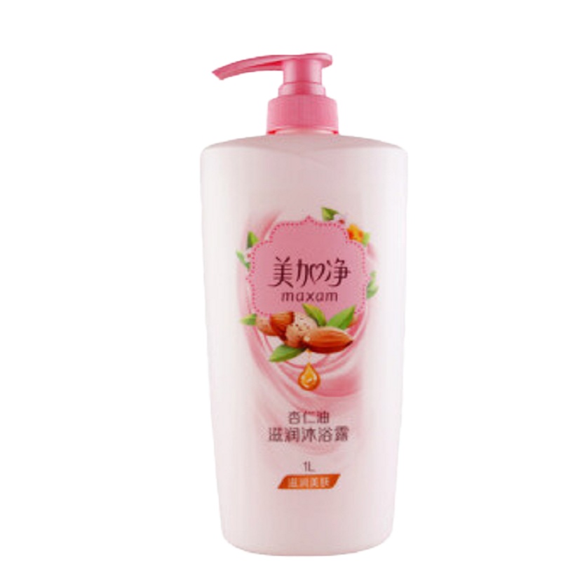 美加净沐浴露滋润沐浴露 1L(MAXAM 杏仁油精华天然补水保湿润肤沐浴乳 1L装)