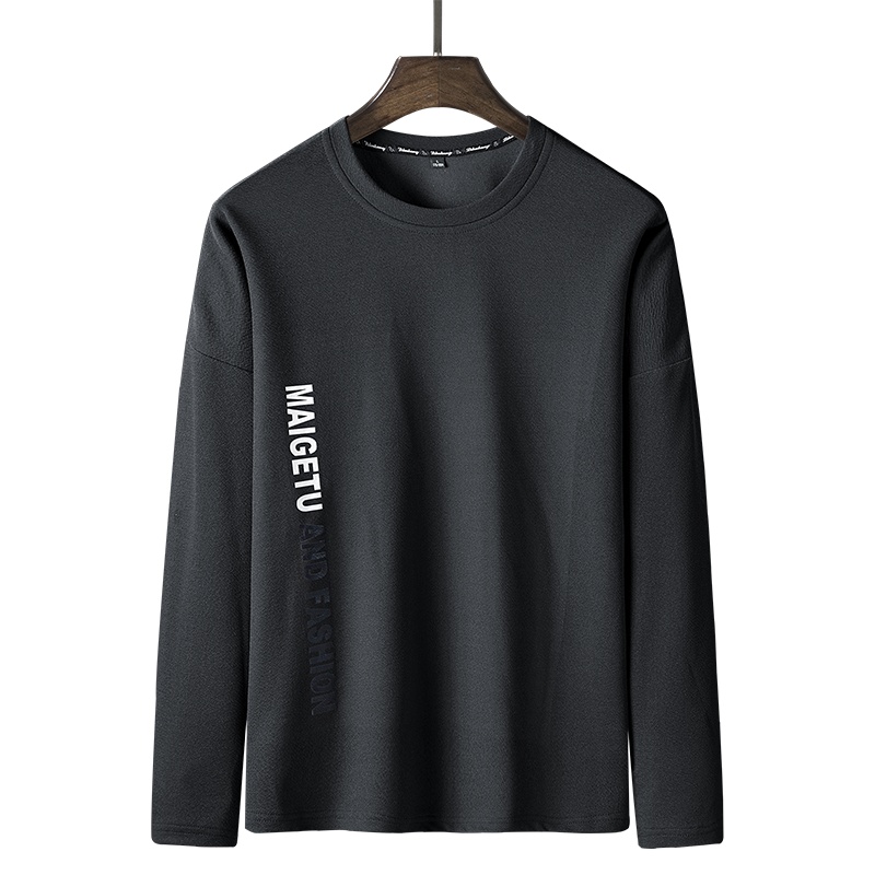 俞兆林(YUZHAOLIN)男士长袖T恤字母韩版男装上衣学生ins打底衫潮流衣服