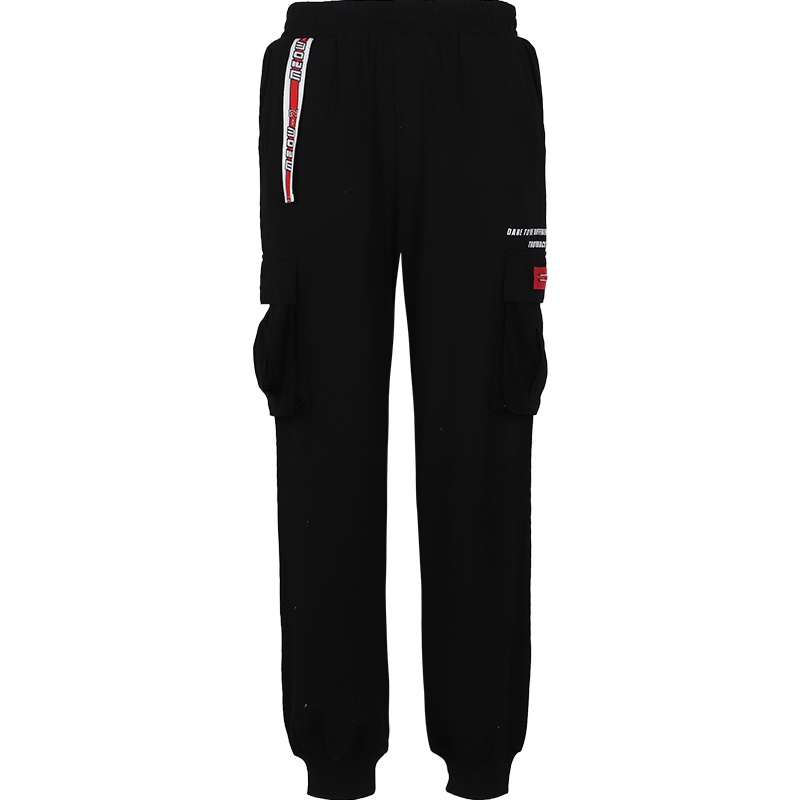 a02新款时尚织带宽松显瘦工装裤女束脚裤休闲裤女DTU2D0081PN