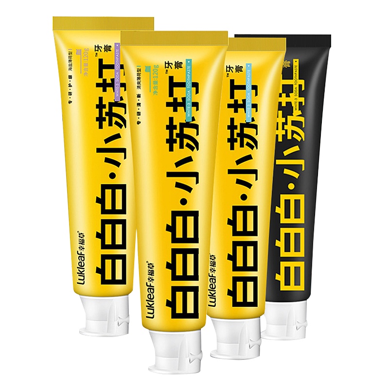 幸福草(Lukleaf)小苏打专研护龈牙膏花果薄荷120g护龈健齿清洁牙齿减少牙菌斑清新口气小苏打牙膏