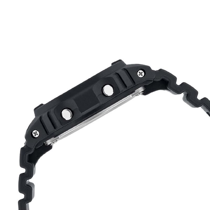 卡西欧(CASIO)G-SHOCK 男士通用双显手表 200m 防水运动电子表男 黑色 DW-5600E-1V