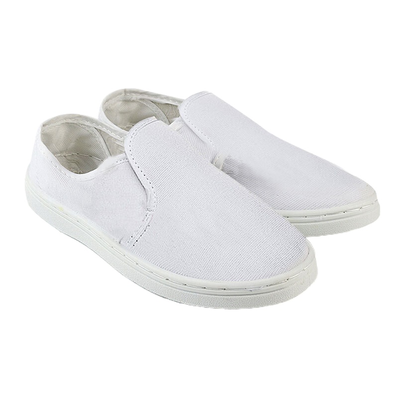 帆布鞋男女四季通用实验室无尘工作鞋 PVC帆布鞋白色 38码 8060