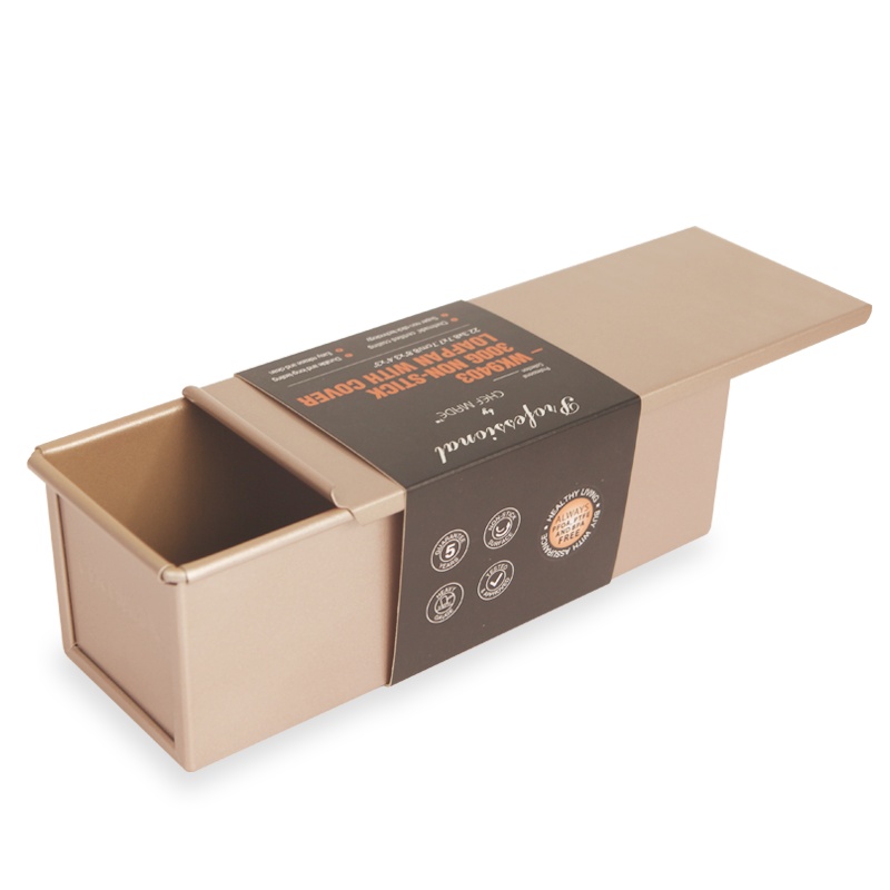 学厨 CHEF MADE 香槟金色滑盖不粘低糖吐司盒节能吐司盒土司模烘焙模具面包模具300g厨房工具 WK9403