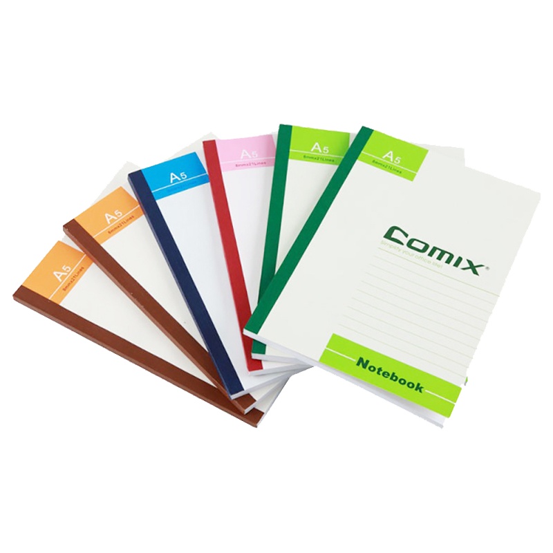 齐心 (comix) C4506 A5胶装本6本 80页软面抄 彩色笔记本 软抄本 会议本 心情日记本 办公用品