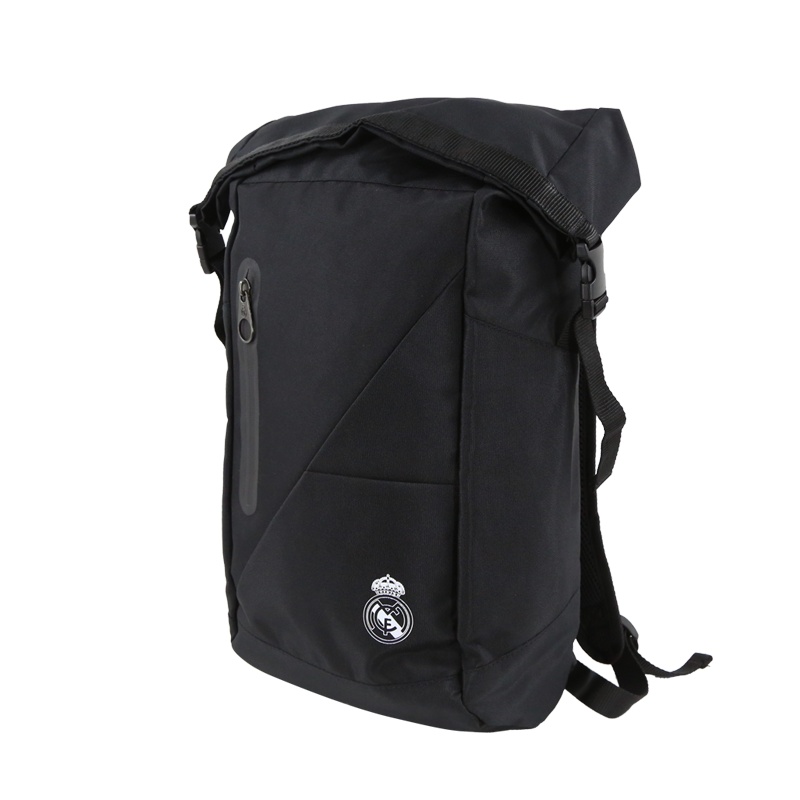 皇家马德里Realmadrid官方正品时尚男女士多功能大容量手提运动户外健身训练商旅行电脑双肩挎书包背包黑色