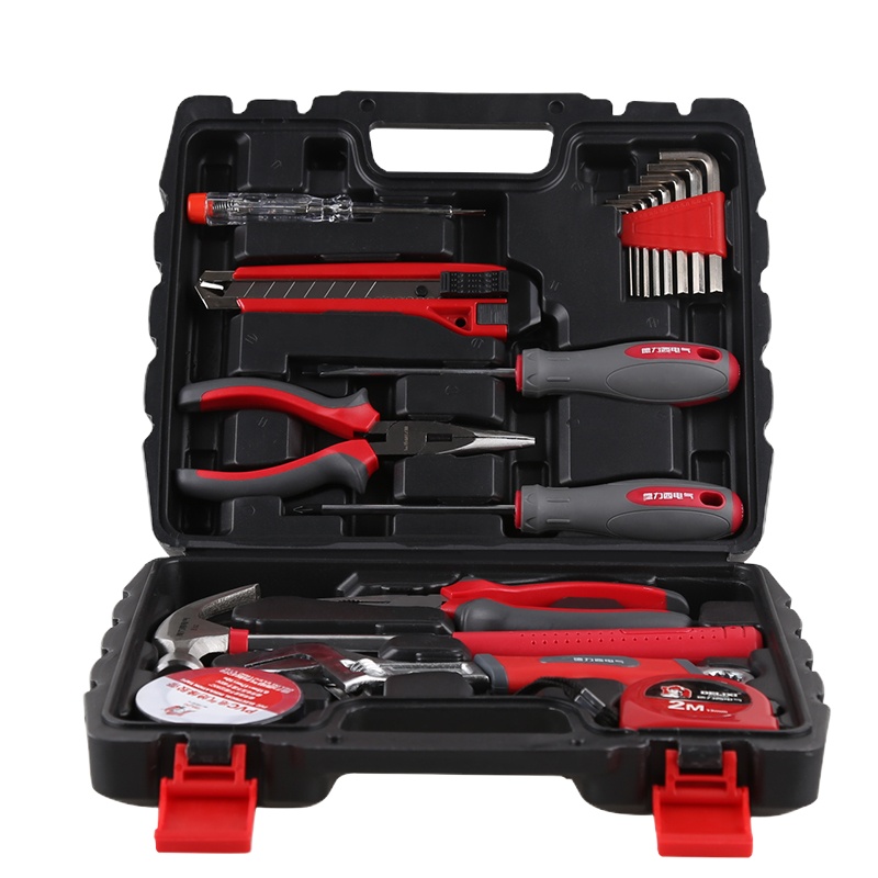德力西电气(DELIXI ELECTRIC)15件家用工具套装 电工木工多功能维修工具组套五金手动工具套装机修工具箱