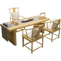 金沙公爵原木风实木泡茶桌简约现代客厅接待茶台办公室功夫喝茶桌