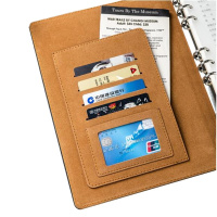 得力(deli)16K100张大号高档领导款活页皮面本 黑33048