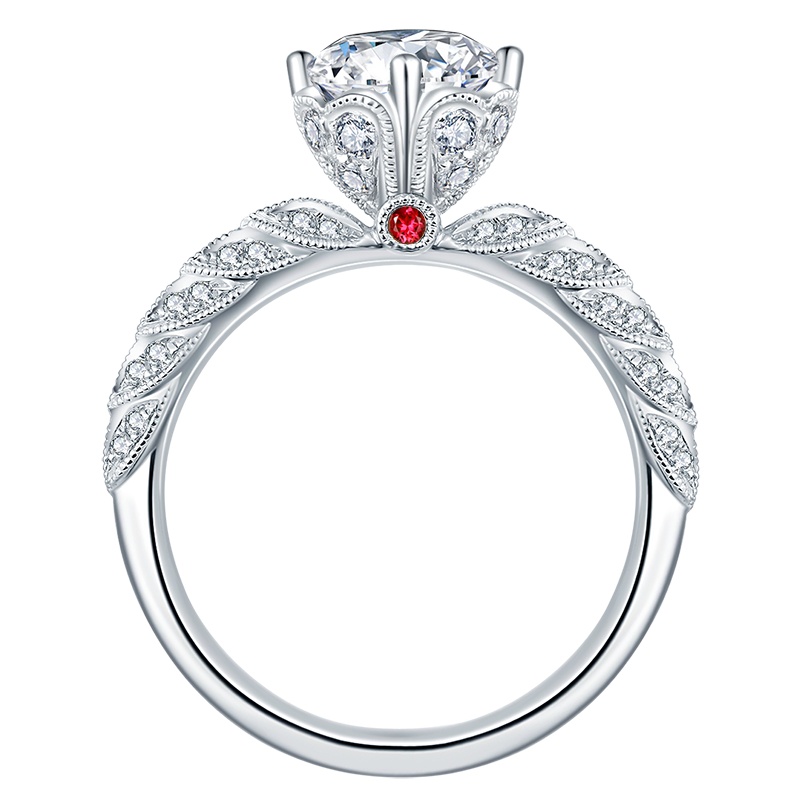 佐卡伊 女神的嫁衣 白18k金钻戒女结婚求婚钻石戒指专柜同款