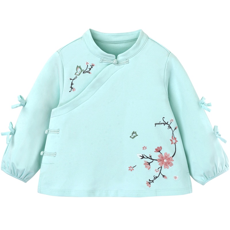 英氏儿童汉服男女宝宝民国风上衣2020新款秋装YRTAJ30475A01