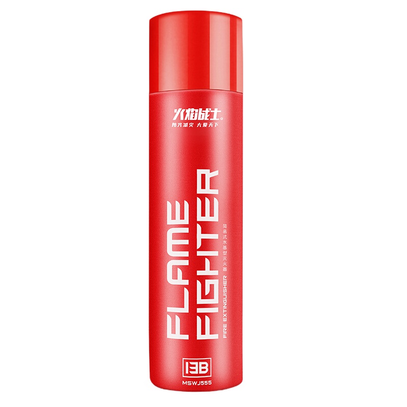 FlameFighter(火焰战士)灭火器 车载水基灭火器 水基型汽车用便携消防器材555ml MSWJ555 0.5A