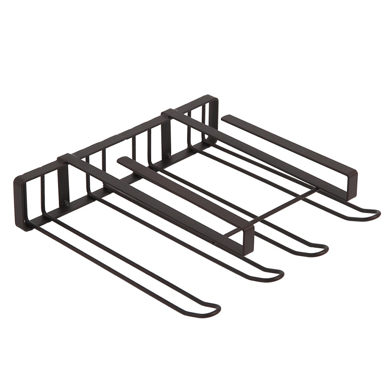 欧润哲 下挂置物架 4格多用途厨房免钉挂架 纸巾卷纸收纳架毛巾架杯子锅铲汤勺悬挂式置物整理架其他厨房小工具