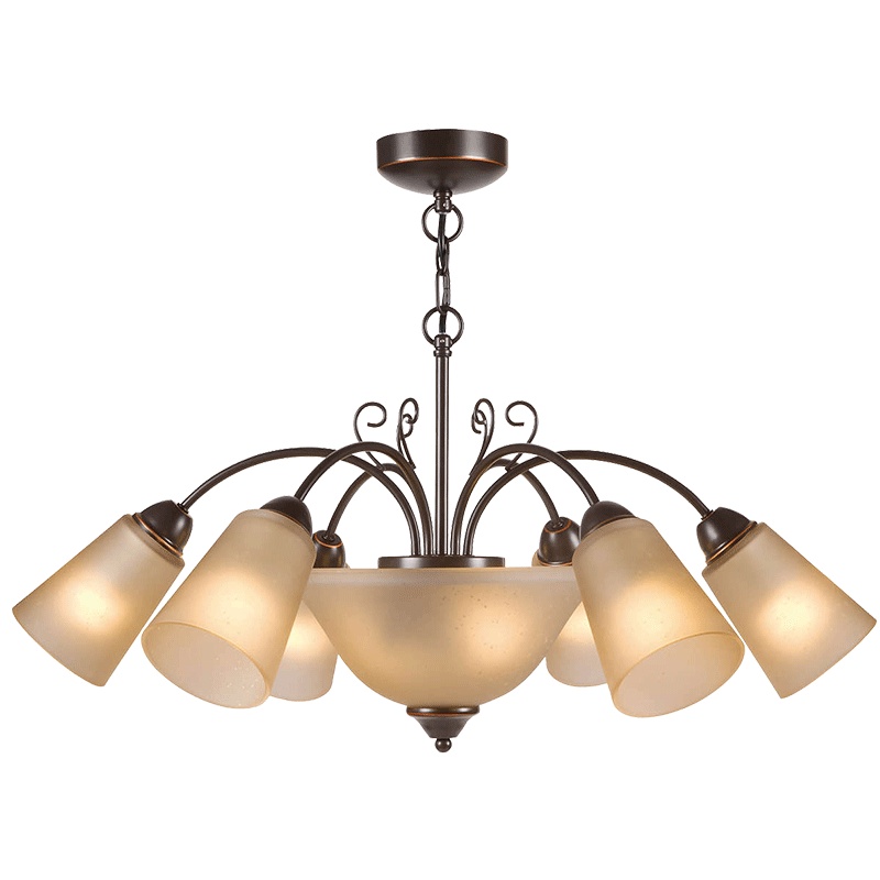 飞利浦欧式复古吊灯 仿古艺术分段调光客厅灯餐厅灯柏玥