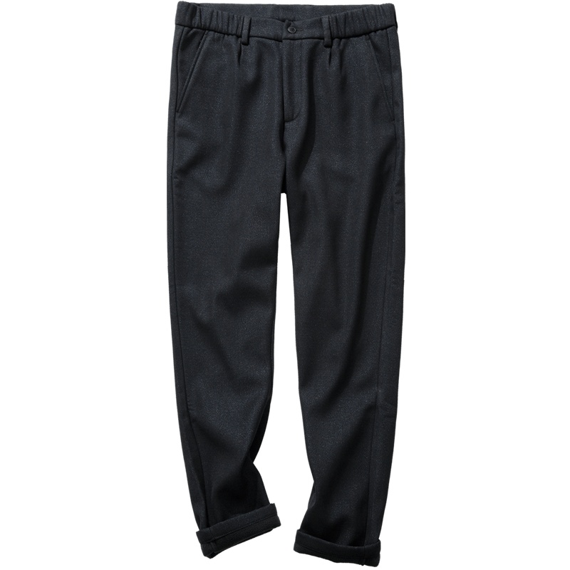 千纸鹤男装休闲裤2019冬季新款商务休闲加绒加厚九分裤男70296