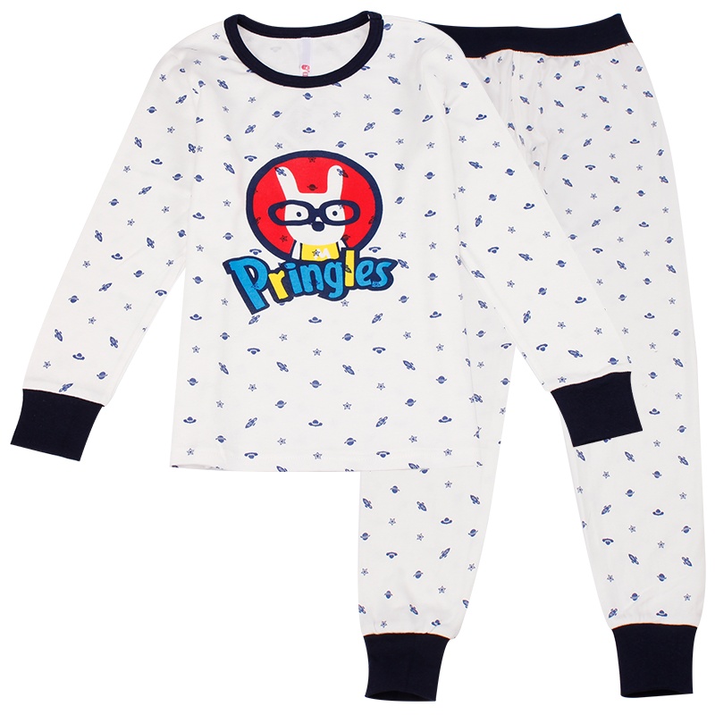 红豆（HODO）100%棉男童圆领内衣全棉男童儿童内衣系列套装