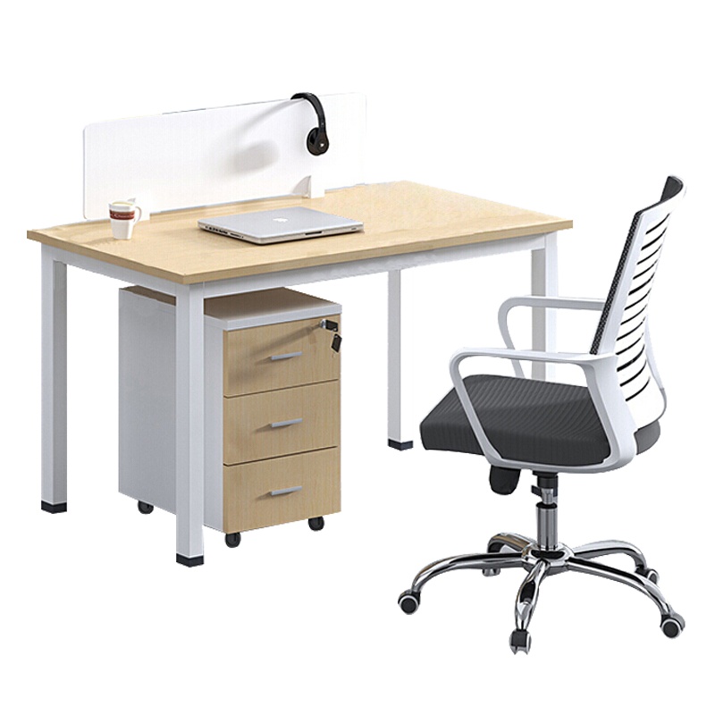 欧宝美屏风办公桌职员桌办公桌组合简易钢架桌电脑桌现代简约书桌