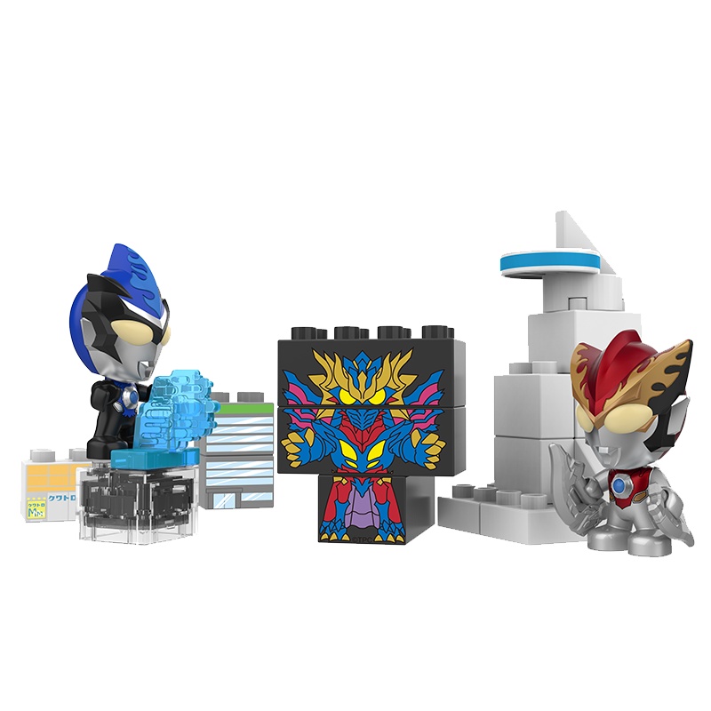 正版万代奥特曼奥特积木经典场景套装罗布奥特曼决战鲁格赛特男孩女孩玩具