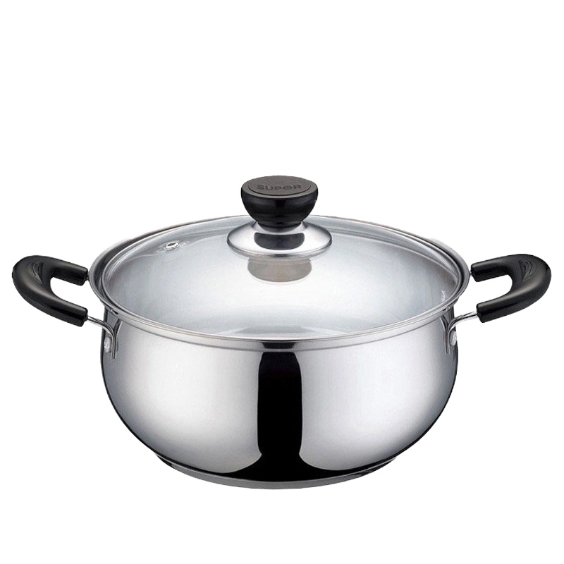 苏泊尔(SUPOR)汤锅ST20H3 好帮手 304不锈钢 复底汤锅 20cm 明火电磁炉通用