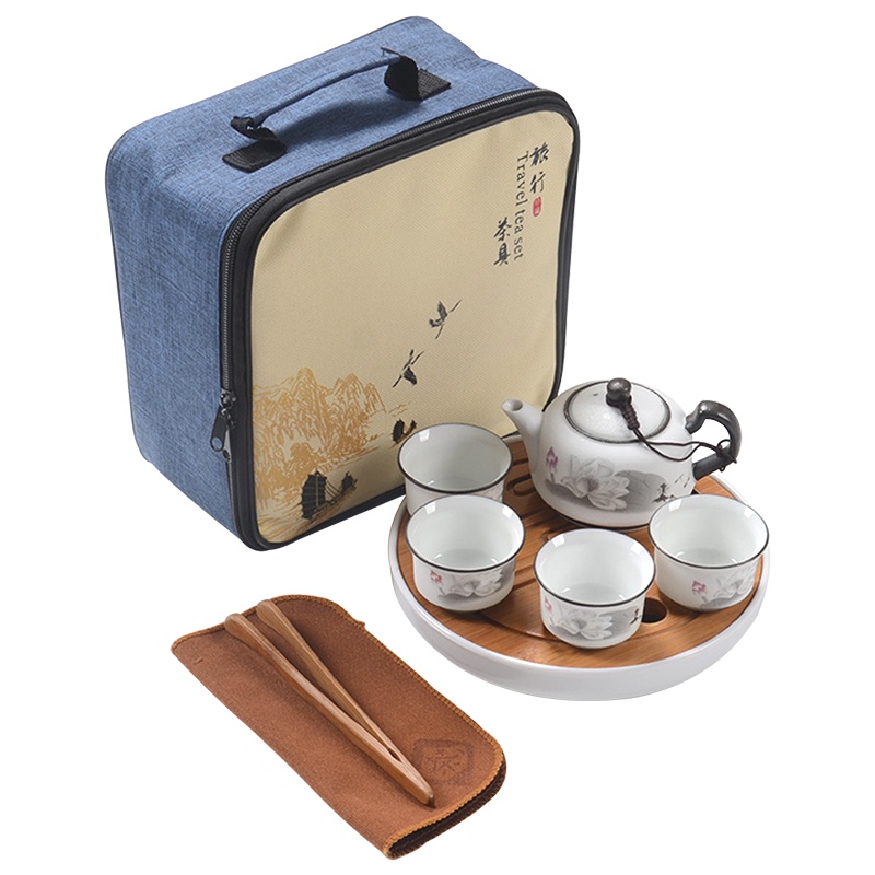 苏宁极物 凯斯拓茶具 茶壶款鸟语花香 圆形干泡盘