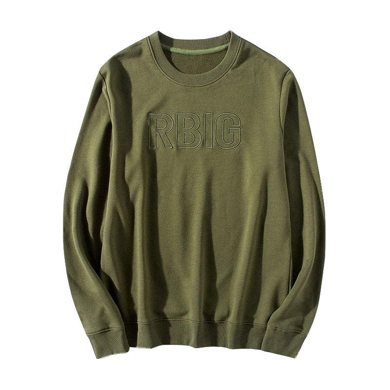 【自营】杰米克 卫衣男新款时尚经典棉质字母绣花圆领卫衣