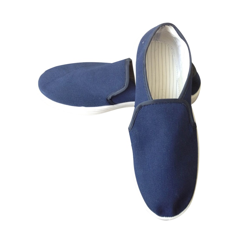 誉丰Y-7001 防静电 PVC底无尘帆布鞋蓝色劳保工作鞋 1双装