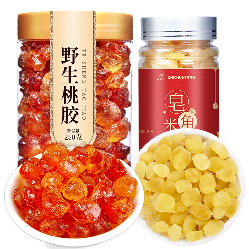 再春堂 桃胶 桃花泪 250克/瓶 再春堂 皂角米 100克/瓶 保健茶饮