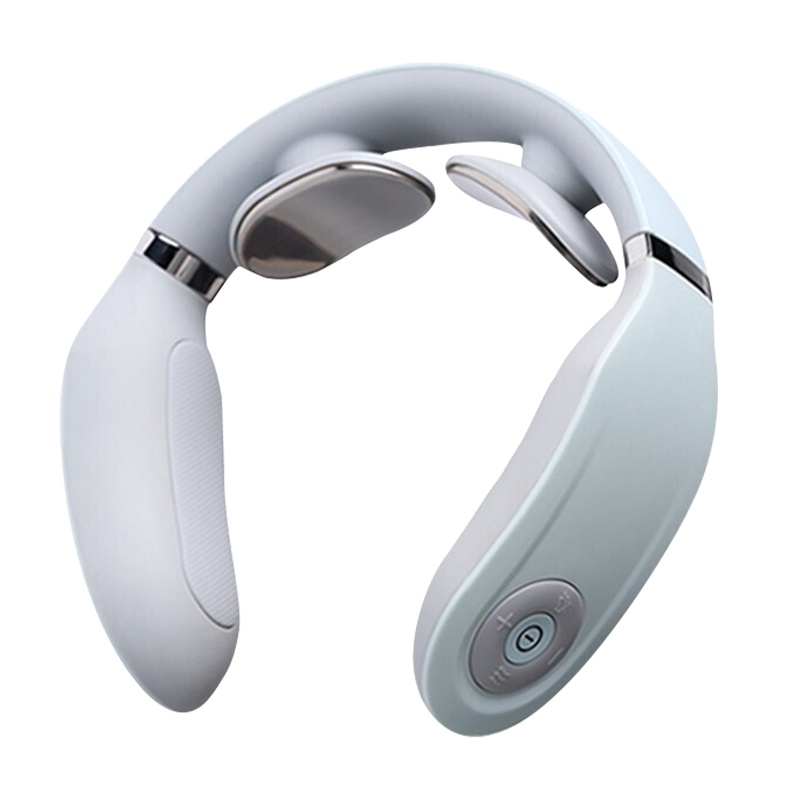 SKG 颈椎按摩器礼盒款颈部按摩仪语音提示热敷护颈仪（月牙蓝)