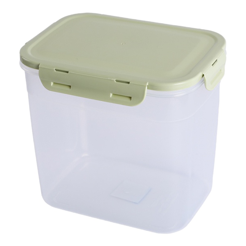 密封罐透明塑料保鲜盒零食五谷杂粮豆子大米面粉防潮储物罐收纳盒 封后 北欧绿大号3800