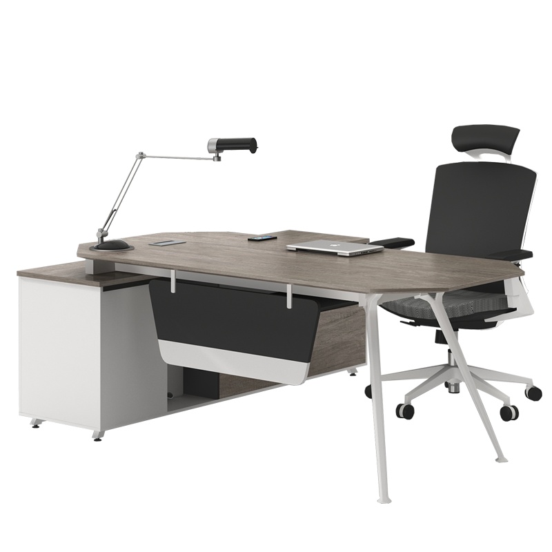 卓澳(ZHUOAO)经理老板桌现代简约钢架老板桌大班台中班桌主管经理台-02