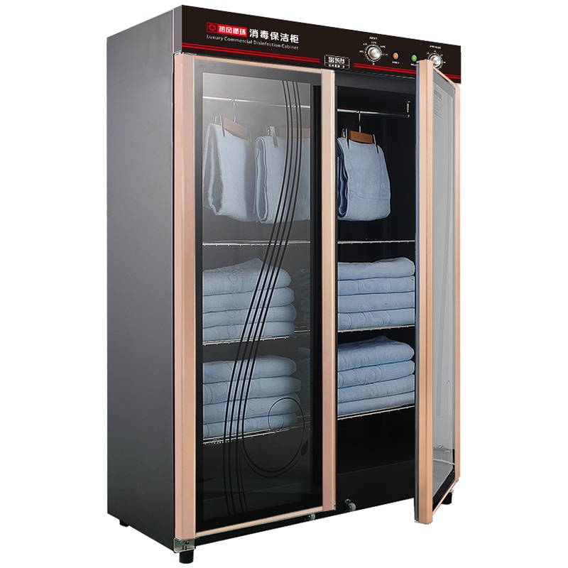 圣托（Shentop）大容量毛巾消毒柜商用 立式双门衣物服装拖鞋臭氧紫外线 定时红外线热风循环保洁柜 YTP780-M3
