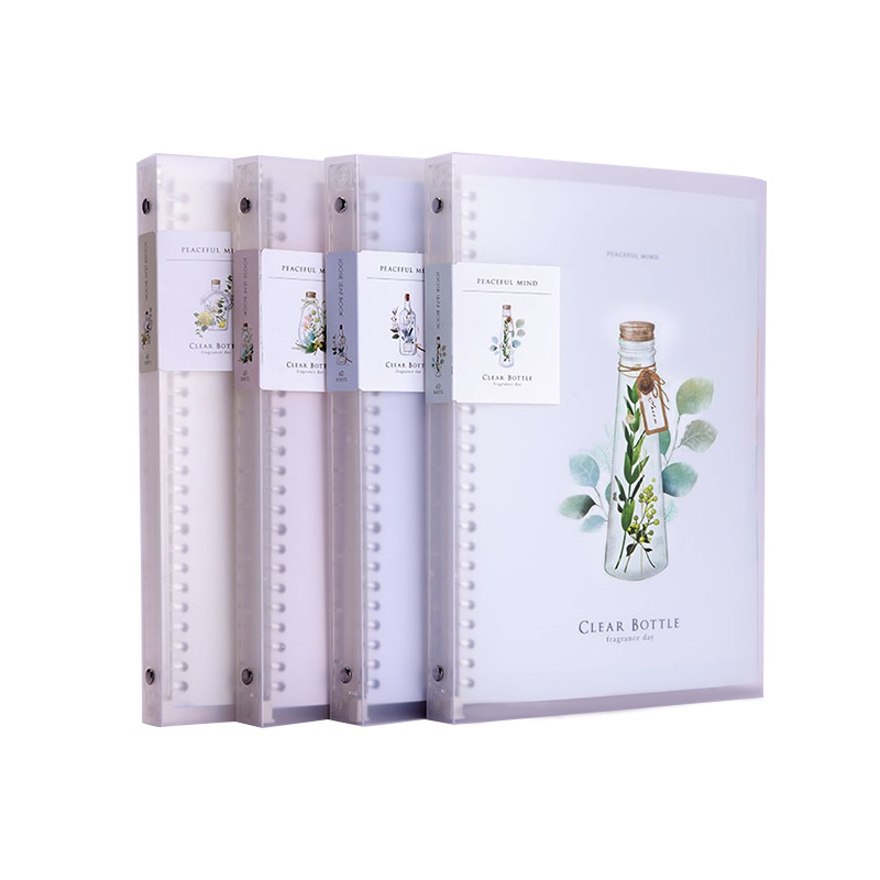 得力(deli)HB560活页本花拾光系列小清新手账本创意办公可替换活页纸日记本B5 单本装 封面随机