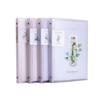 得力(deli)HB560活页本花拾光系列小清新手账本创意办公可替换活页纸日记本B5 单本装 封面随机