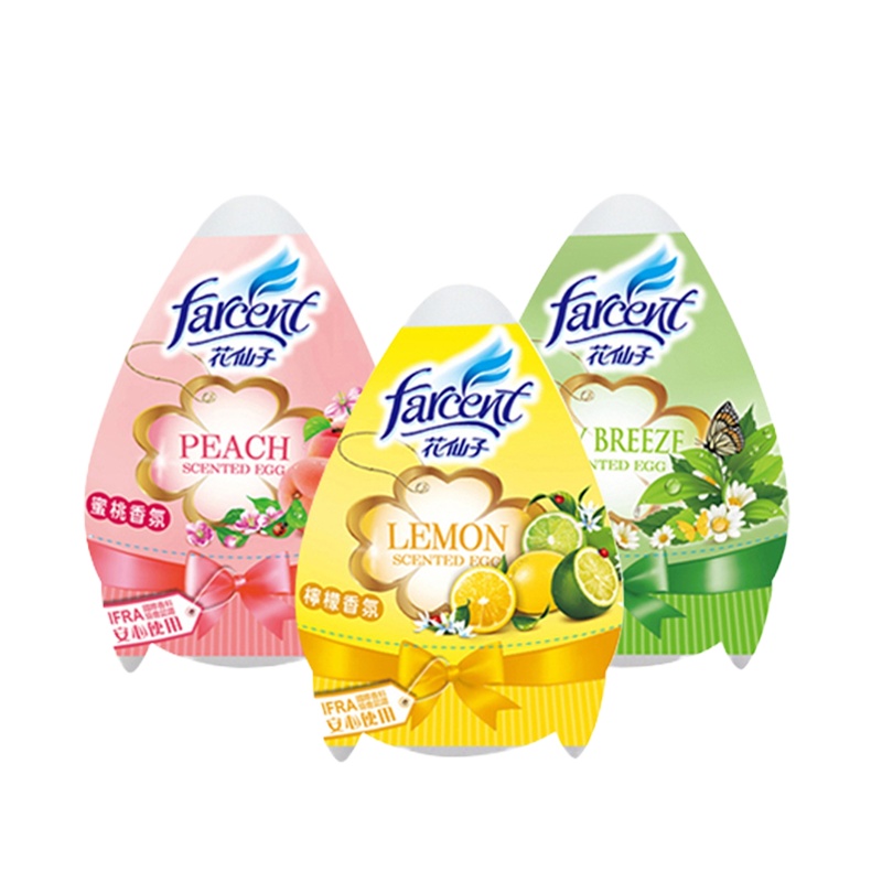 花仙子香氛蛋120g*3颗 空气清新剂家用卧室内可调固体除味香膏卫生间厕所除臭香薰(香型随机)