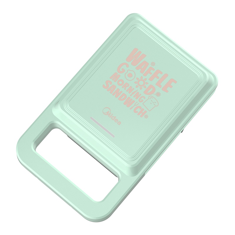 美的(Midea)三明治炉早餐机华夫饼机双面加热智能可拆洗双盘多功能轻食吐司机面包多士炉MC-JK1312P101 绿色