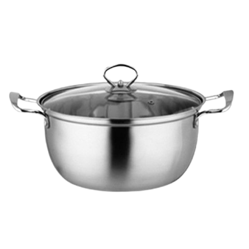 16cm钢耳双柄加厚单底 升级版钢耳汤蒸锅单层二层蒸笼蒸格汤锅奶锅煲汤锅火锅煮粥蒸锅具