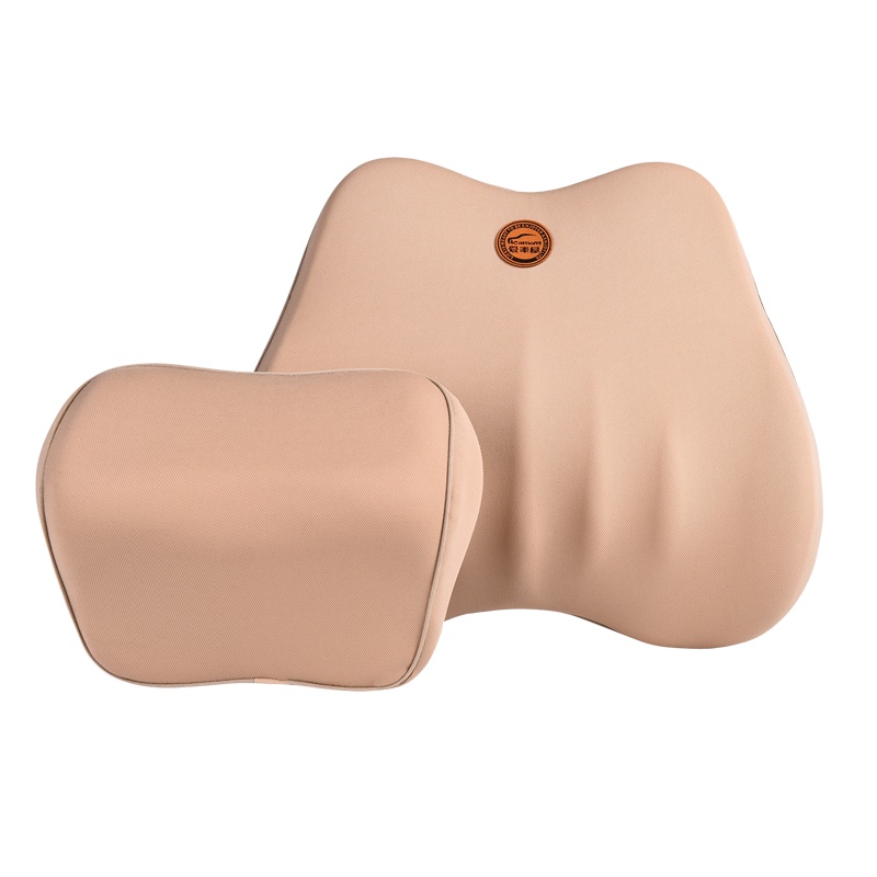 爱车屋(ICAROOM)汽车头枕腰靠套装 记忆棉车用护腰枕腰垫办公座椅靠背垫腰枕 记忆棉护颈枕I-636/650MN-X