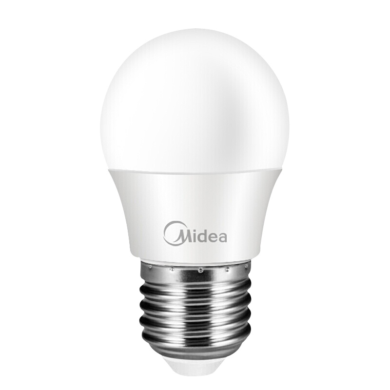 美的灯泡LED光源3W白光E27螺口E14螺旋超亮家用商用客厅过道卧室球泡暖光