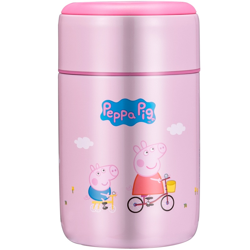 日本泰福高(TAFUCO)小猪佩奇 316不锈钢焖烧杯/罐 保温饭盒 闷烧罐保温桶 焖烧粥桶