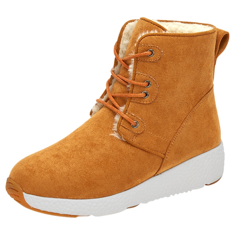 达芙妮冬新款舒适爆米花鞋底休闲运动女雪地靴