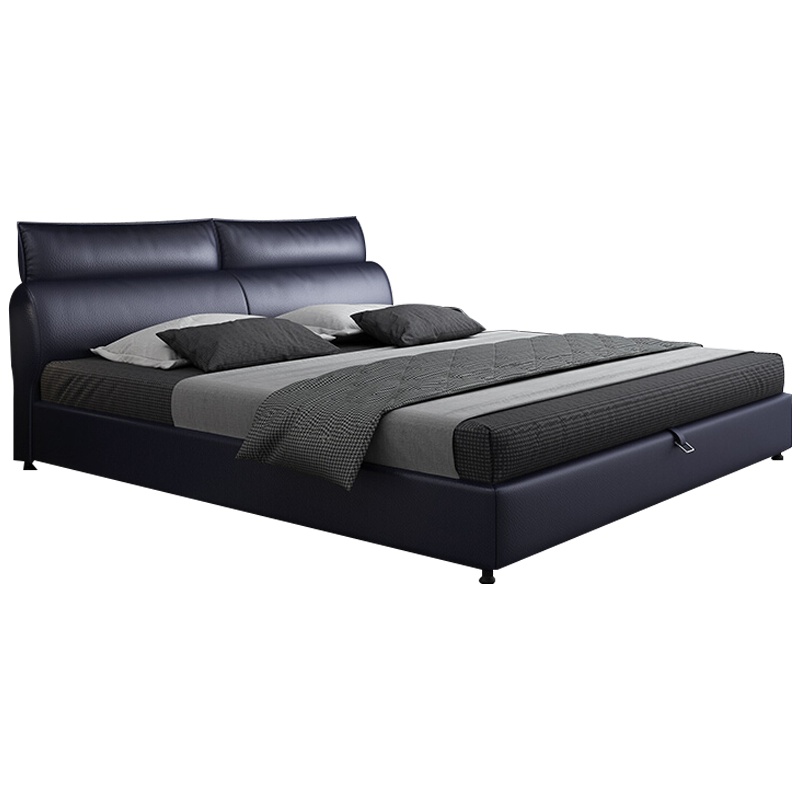 欧宝美床双人床皮床现代简约婚床软床