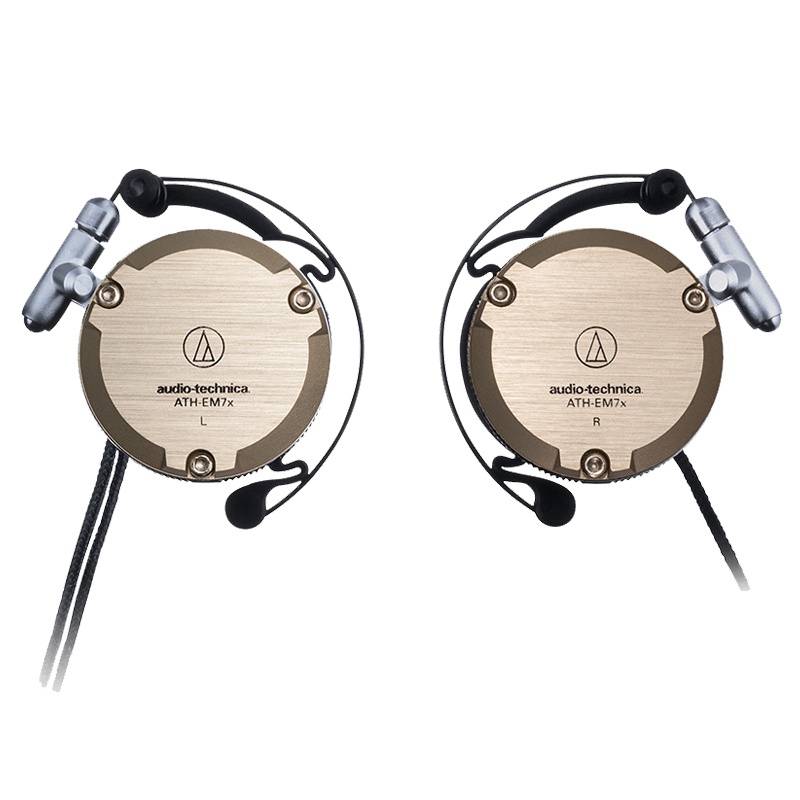 铁三角(Audio-technica) ATH-EM7X 复刻版耳挂式耳机 运动挂耳式耳机 香槟金