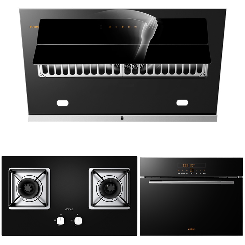 方太(FOTILE)20立方 升级4.5k 侧吸式触控式手感智控抽油烟机蒸箱组套JQD2T+HT8BE.S+E3M蒸箱