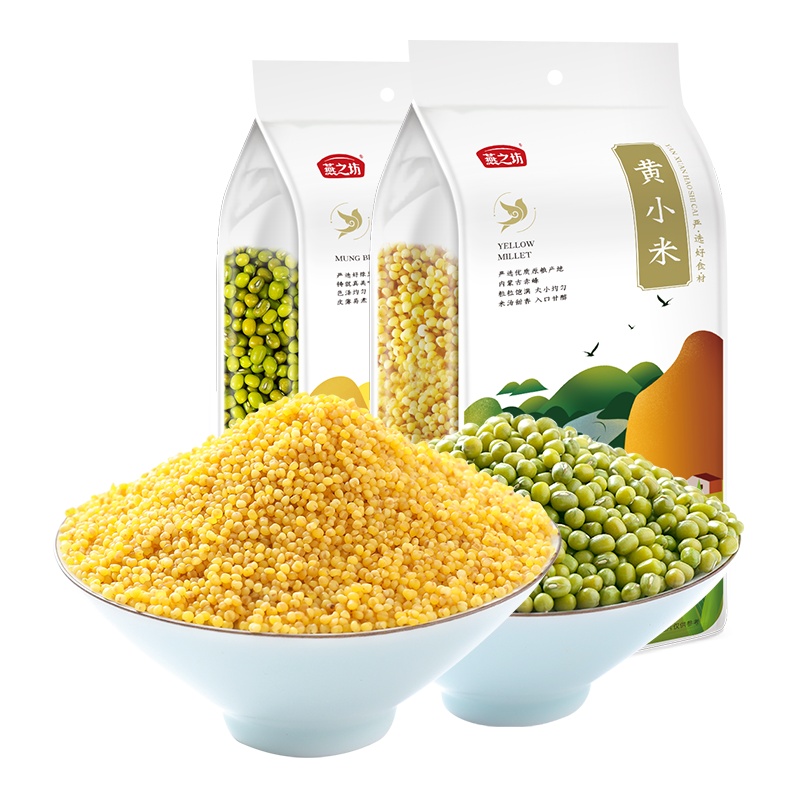 燕之坊黄小米1kg+绿豆1kg