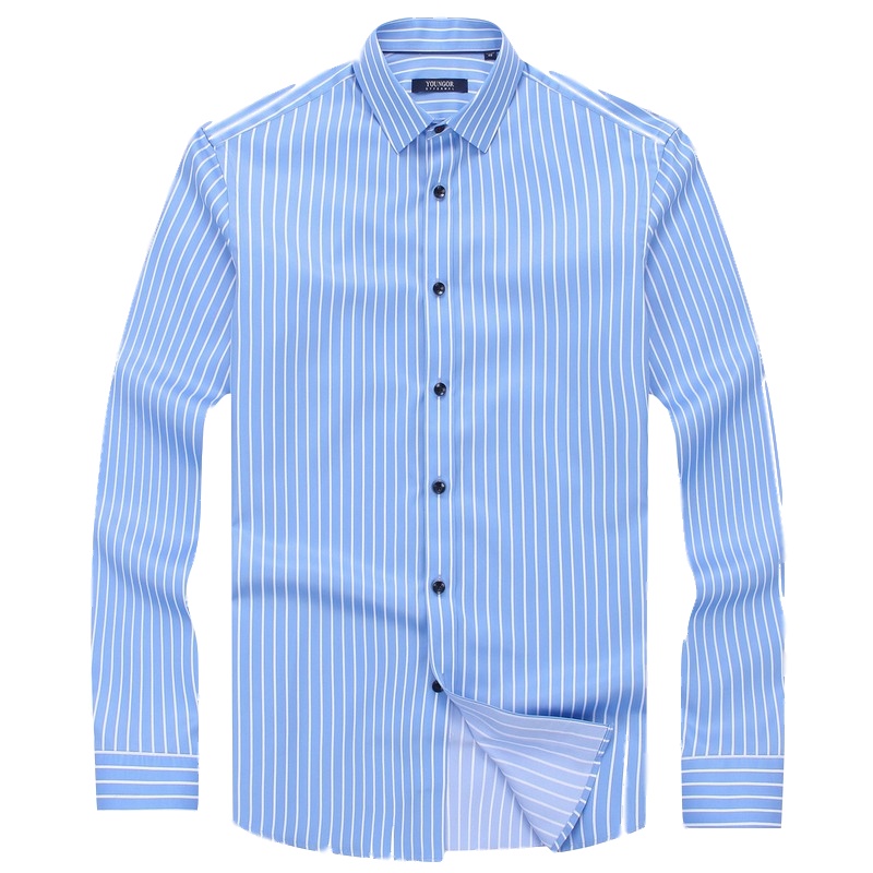 Youngor/雅戈尔秋冬新品男士商务正装蓝色长袖衬衫939HFY