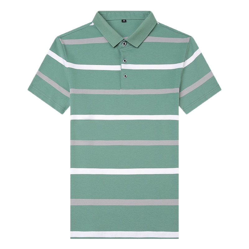 卡帝乐鳄鱼(CARTELO)短袖t恤男夏季休闲纯棉条纹中青年男士半袖翻领Polo衫