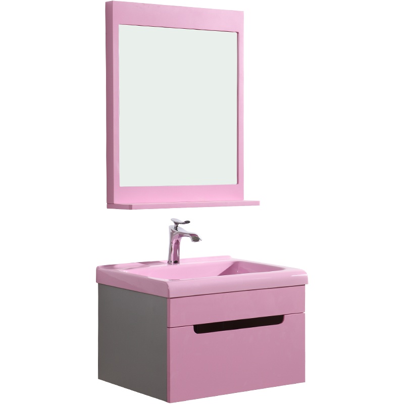 帝王洁具彩色浴室柜现代风格PVC浴室柜高密度防水板不锈钢铰链抽屉式设计高清银镜全国联保质保五年AC3111