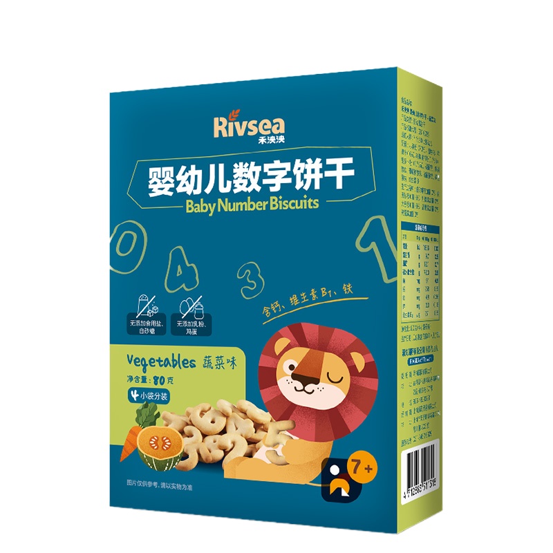 禾泱泱婴幼儿饼干婴儿零食宝宝磨牙动物字母数字手指饼干无添加