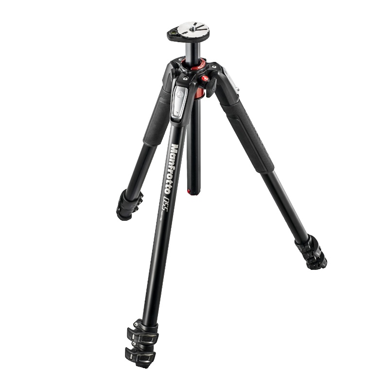 曼富图(MANFROTTO) MT055XPRO3 铝合金 三节专业型板扣式三脚架 黑色 相机三脚架