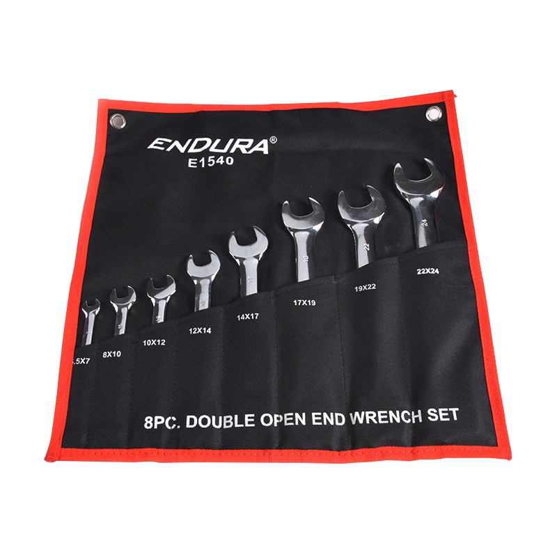 力易得(ENDURA)8件套双开口扳手套装 双头呆扳手组套 E1540 1个